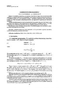 Semidefinite Programming