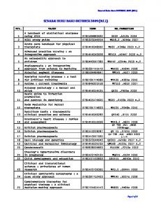 SENARAI BUKU BARU OKTOBER 2009 (Bil.1)