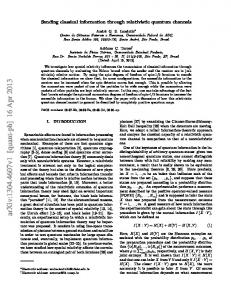 Sending classical information through relativistic quantum channels