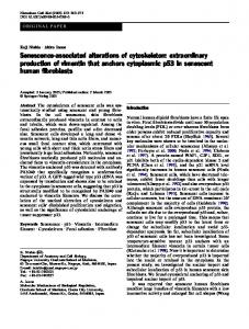 Senescence-associated alterations of cytoskeleton: extraordinary ...