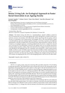 Senior Living Lab - MDPI