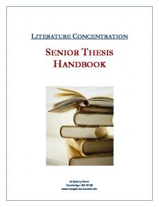 Senior Thesis Guidebook 2013