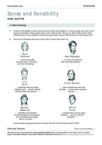 Sense & Sense Worksheet - English Readers