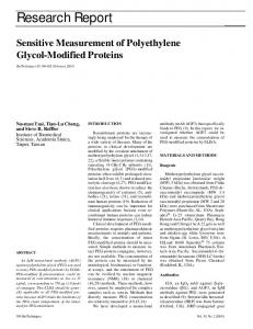 Sensitive Measurement of Polyethylene Glycol-Modified Proteins