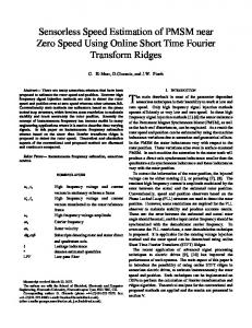 Sensorless Speed Estimation of PMSM near Zero