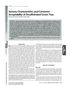 Sensory Characteristics and Consumer ... - Wiley Online Library