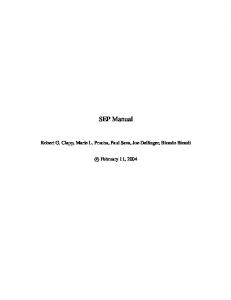 SEP Manual - Stanford Exploration Project