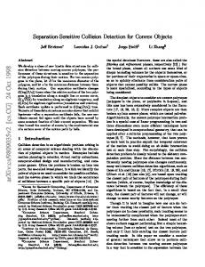 Separation-Sensitive Collision Detection for Convex Objects