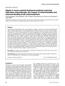 Sepsis in acute myeloid leukaemia patients ... - Wiley Online Library