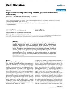 Septins - Cell Division - BioMed Central