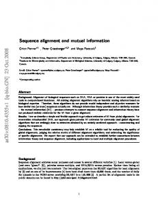 Sequence alignment and mutual information