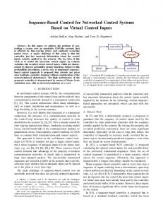 Sequence-Based Control for Networked Control Systems ... - KIT ISAS