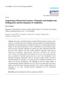 Sequencing of Bacterial Genomes - MDPI