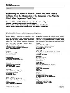 Sequencing the Potato Genome - Inta