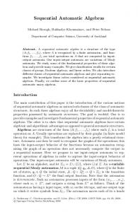 Sequential Automatic Algebras