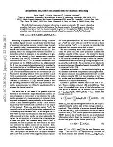 Sequential projective measurements for channel decoding