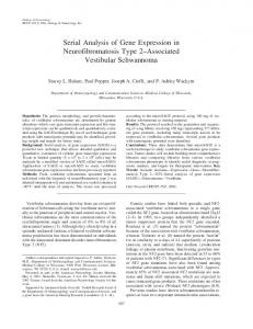 Serial Analysis of Gene Expression in Neurofibromatosis Type 2 ...