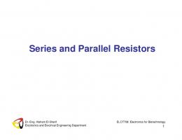 Series and Parallel Resistors