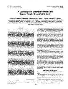 Serine-Tetrahydroxyproline Motif - NCBI