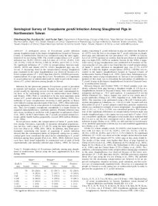 Serological Survey of Toxoplasma gondii Infection Among