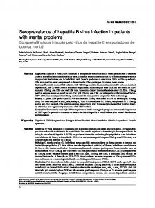 Seroprevalence of hepatitis B virus infection in