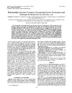 Serotype in Hemolytic Escherichia coli - Journal of Clinical Microbiology