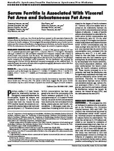 Serum Ferritin Is Associated With Visceral Fat Area ... - Diabetes Care