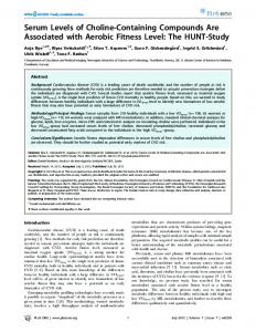 Serum Levels of Choline-Containing Compounds Are ... - Core