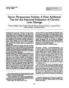 Serum Paraoxonase Activity - CiteSeerX