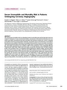 Serum Uromodulin and Mortality Risk in Patients Undergoing ... - JASN