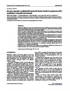 Serum vascular endothelial growth factor levels in patients with ...