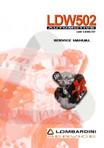 SERVICE MANUAL - lombardini service