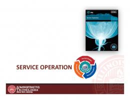 SERVICE OPERATION SERVICE OPERATION