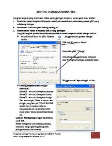 Setting Jaringan Komputer