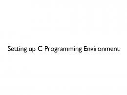 Setting up C Programming Environment