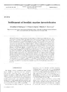 Settlement of benthic marine invertebrates - Inter Research