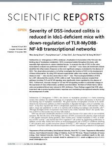 Severity of DSS-induced colitis is reduced in Ido1 ... - Semantic Scholar