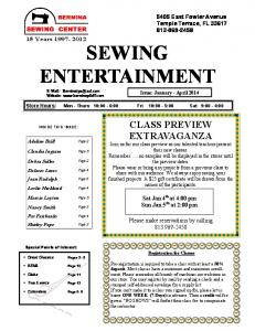 SEWING ENTERTAINMENT