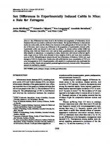 Sex Differences in Experimentally Induced Colitis in Mice - Springer Link