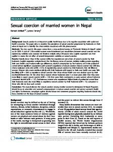 Sexual coercion of married women in Nepal