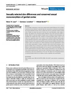 Sexually selected size differences and ... - Wiley Online Library