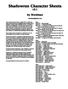 Shadowrun Character Sheets v3.1 by Wordman