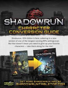 Shadowrun: Fourth Edition to Fifth Edition Conversion Guide