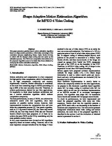 Shape-Adaptive Motion Estimation Algorithm for MPEG-4 Video Coding