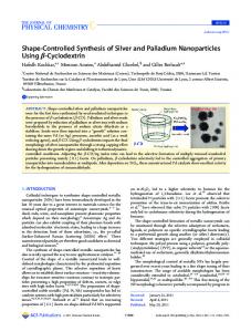 Shape-Controlled Synthesis of Silver and Palladium Nanoparticles ...