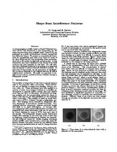 Shape from Interference Patterns - CiteSeerX