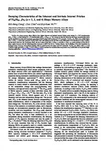 Shape Memory Alloys - J-Stage