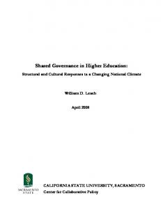 Shared Governance in Higher Education - Semantic Scholar