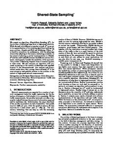 Shared-State Sampling - acm sigcomm