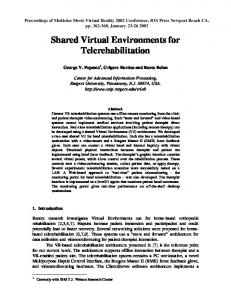 Shared Virtual Environments for Telerehabilitation - Semantic Scholar